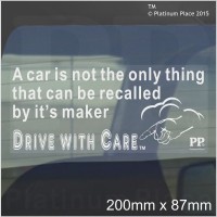A Car is not only thing that can be Recalled by it's Maker-Car Window Sticker-Road Safety-Fun,God,Creator,Self Adhesive Vinyl Sign for Truck,Van,Vehicle